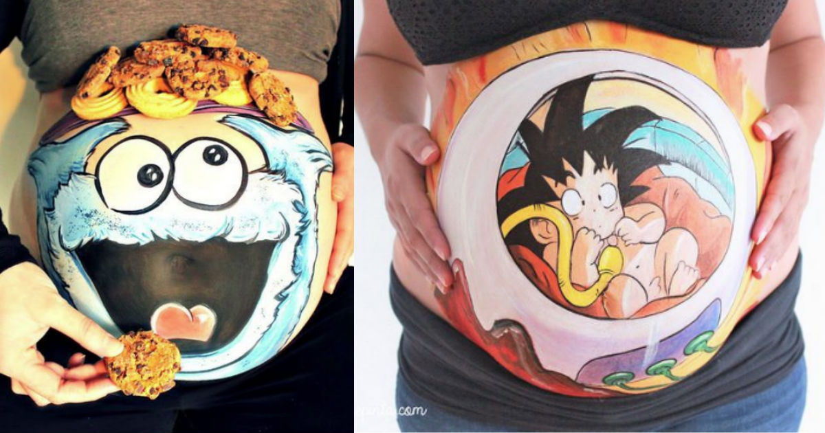 Diseños de body painting para tu pancita en el embarazo