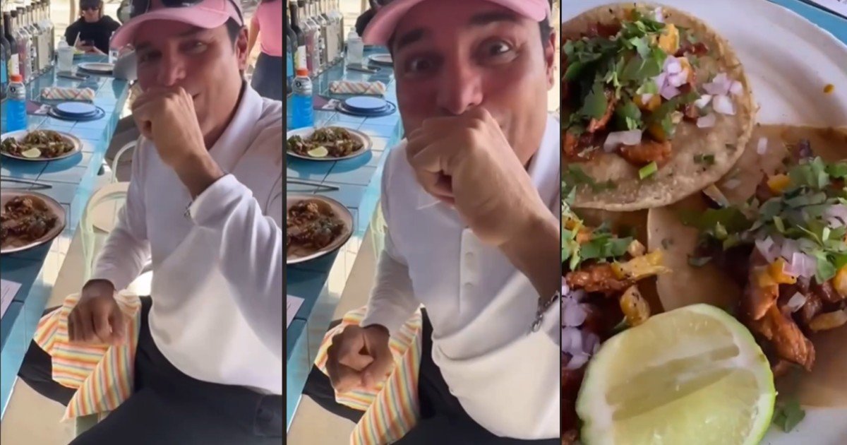 La reacción de Chayanne al probar por primera vez los tacos al pastor