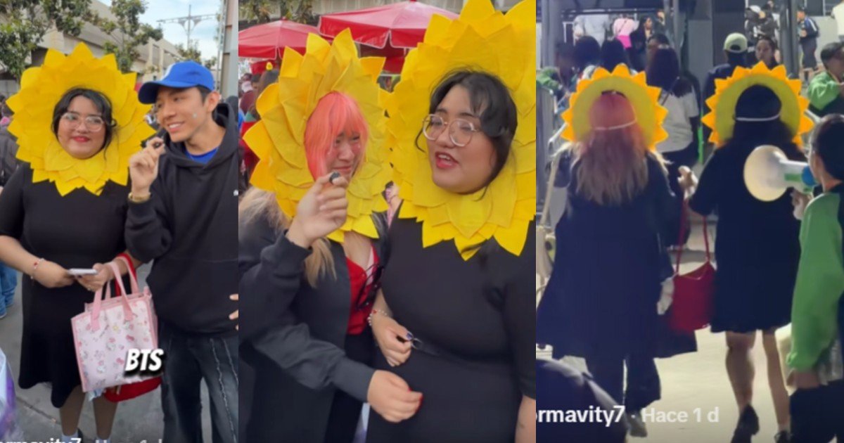 Chicas vestidas de girasoles entran a concierto de BTS gracias a influencer