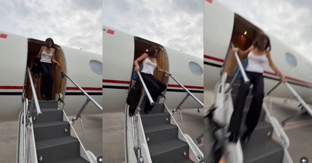 Cassandra Sanchez-Navarro compartió su caída bajando de un avión
